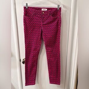 Vineyard Vines Hot Pink and Navy Corduroy Skinny Pants, Woman’s size 2